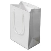 Vlinder op Witte Hortensia 75ste Verjaardag Medium Cadeauzakje (Achterkant Gekanteld)