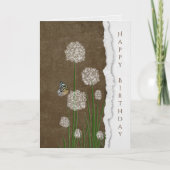 vlinder op witte puinbloem kaart (Voorkant)