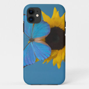 Vlinder op zonnebloem iPhone 11 hoesje