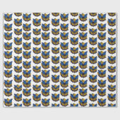 Vlinder op Zonnebloem Wrapping Paper Cadeaupapier (Vlak)