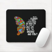 Vlinder Oranje Lint Multiple Sclerose Muismat (Met muis)