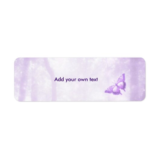Vlinder Paars Label Sticker (Voorkant)