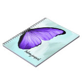 VLINDER PAARSE BLAUW NOTITIEBOEK (Linkerzijde)