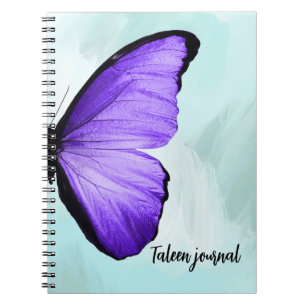 VLINDER PAARSE BLAUW NOTITIEBOEK