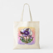 Vlinder Paarse Klaproos  Tote Bag (Achterkant)