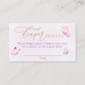 Vlinder Paarse Roze Luier Raffle Informatiekaartje (Voorkant)