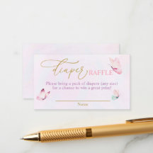 Vlinder Paarse Roze Luier Raffle