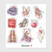 Vlinder Paarse Slang Bloem Tuin Sticker (Vel)