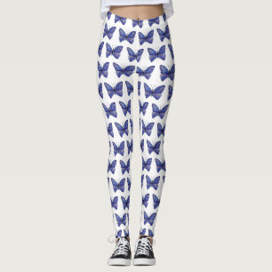 Vlinder Paarse Waterverf Vlinder Art Leggings