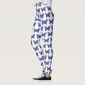 Vlinder Paarse Waterverf Vlinder Art Leggings (Links)