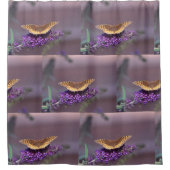 Vlinder Paarse zachtheid Douchegordijn (Voorkant)