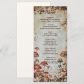 Vlinder Paddenstoel Bos Natuur Menu (Voorkant / Achterkant)
