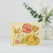 Vlinder Paddestoel Bloem Waterverf Schilderij Briefkaart (Staand voorkant)