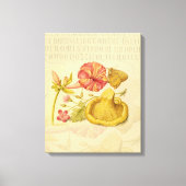 Vlinder Paddestoel Bloem Waterverf Schilderij Canvas Afdruk (Voorkant)