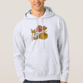 Vlinder Paddestoel Bloem Waterverf Schilderij Hoodie (Voorkant)