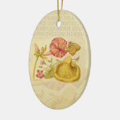 Vlinder Paddestoel Bloem Waterverf Schilderij Keramisch Ornament (Links)