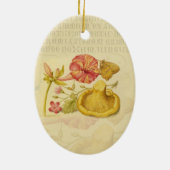 Vlinder Paddestoel Bloem Waterverf Schilderij Keramisch Ornament (Achterkant)