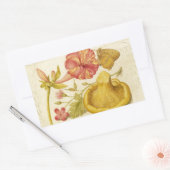 Vlinder Paddestoel Bloem Waterverf Schilderij Rechthoekige Sticker (Envelop)