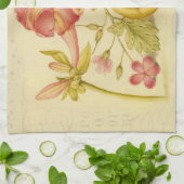 Vlinder Paddestoel Bloem Waterverf Schilderij Theedoek (Gevouwen)