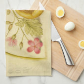 Vlinder Paddestoel Bloem Waterverf Schilderij Theedoek (Quarter Fold)