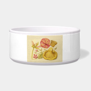 Vlinder Paddestoel Bloem Waterverf Schilderij Voerbakje