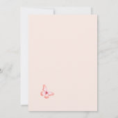 Vlinder pampas gras roze rose goud bruiloft kaart (Achterkant)