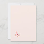 Vlinder pampas gras roze rose Vrijgezellenfeest Kaart (Achterkant)