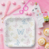 Vlinder Papieren Bordje (Feest)