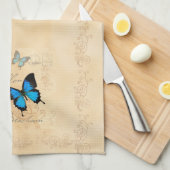 Vlinder Papillon Keukenhanddoek - Desert Bloom (Quarter Fold)
