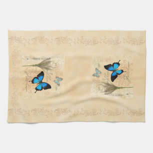 Vlinder Papillon Keukenhanddoek - Desert Bloom
