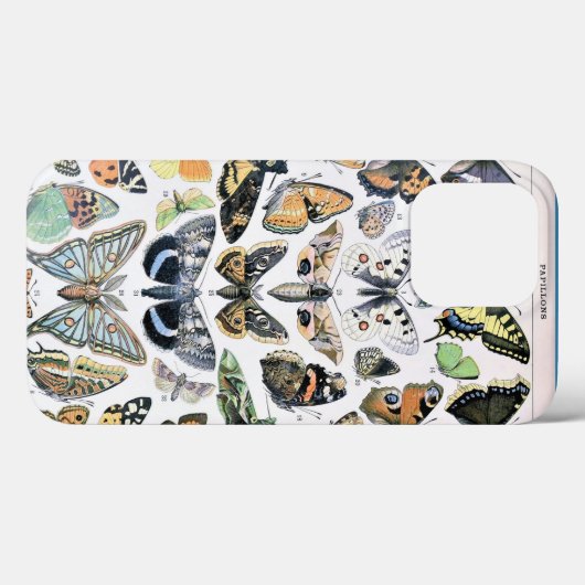 vlinder Papillon oude illustratie Case-Mate iPhone Case (Achterkant (horizontaal))