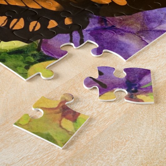 vlinder Papillon oude illustratie Legpuzzel (Zijkant)