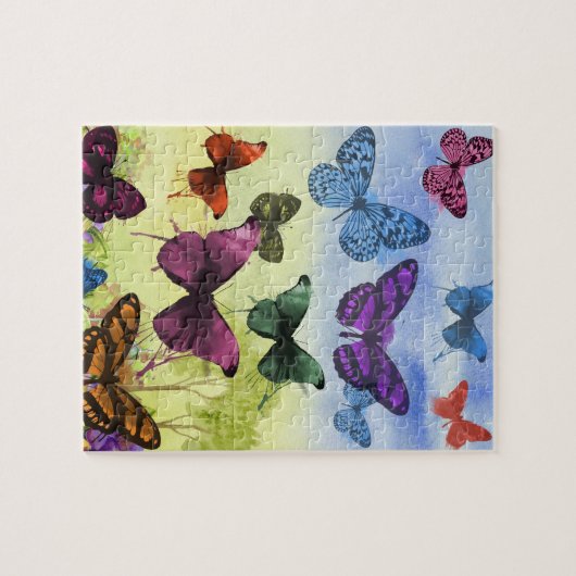  vlinder Papillon oude illustratie Legpuzzel (Horizontaal)