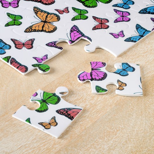  vlinder Papillon oude illustratie Legpuzzel (Zijkant)