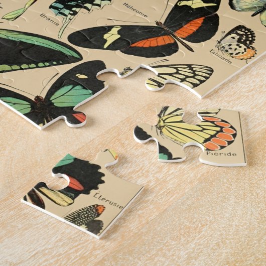  vlinder Papillon oude illustratie Legpuzzel (Zijkant)