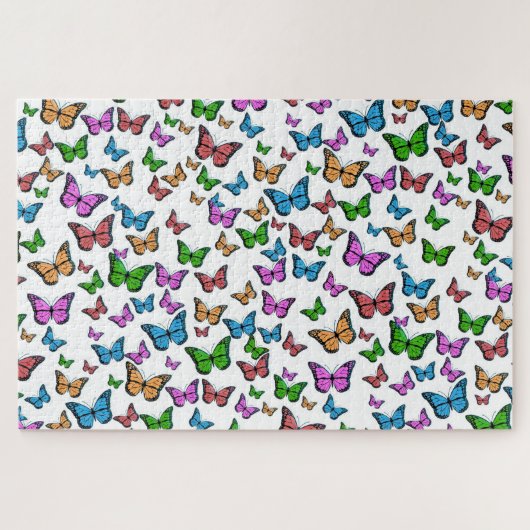  vlinder Papillon oude illustratie Legpuzzel (Horizontaal)