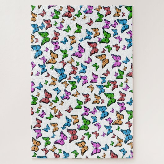 vlinder Papillon oude illustratie Legpuzzel (Verticaal)