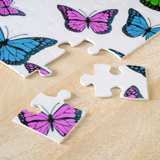  vlinder Papillon oude illustratie Legpuzzel (Zijkant)