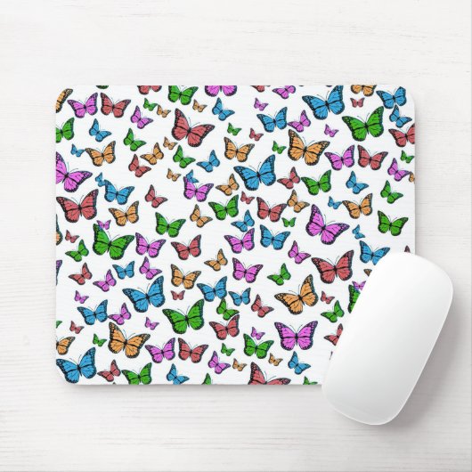  vlinder Papillon oude illustratie Muismat (Met muis)