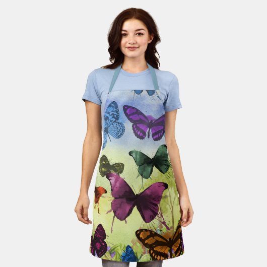  vlinder Papillon oude illustratie Schort (Gedragen)