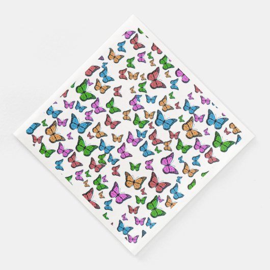 vlinder Papillon oude illustratie Servet (Hoek)