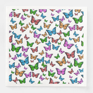 vlinder Papillon oude illustratie Servet