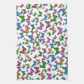  vlinder Papillon oude illustratie Theedoek (Verticaal)