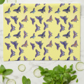  vlinder Papillon oude illustratie Theedoek (Gevouwen)