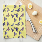  vlinder Papillon oude illustratie Theedoek (Quarter Fold)