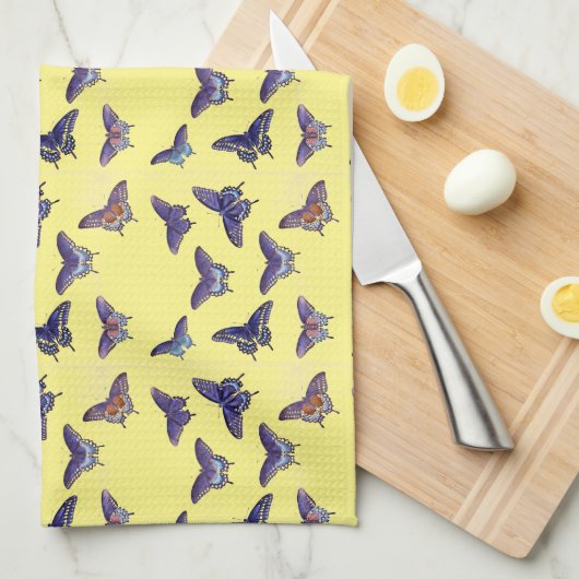 vlinder Papillon oude illustratie Theedoek (Quarter Fold)