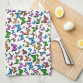  vlinder Papillon oude illustratie Theedoek (Quarter Fold)