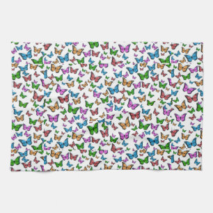  vlinder Papillon oude illustratie Theedoek