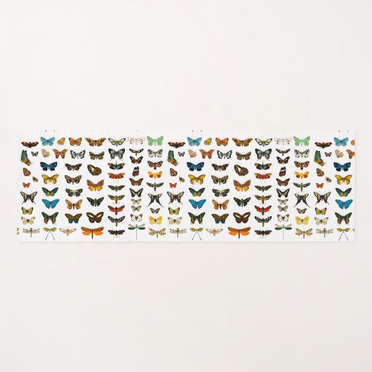  vlinder Papillon oude illustratie Yogamat (Voorkant (horizontaal))