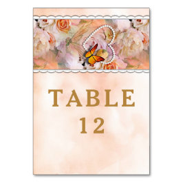 Vlinder Parel Hart Bloemen Sereniteit Roos Bruilof Kaart